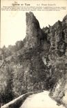 VINTAGE POSTCARD Gorges of the Tarn Auiguille Castling