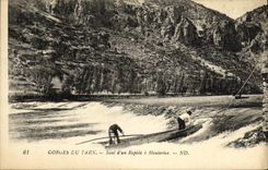VINTAGE POSTCARD Gorges of the Tarn Saul D a Rapid has Hauterive