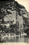 VINTAGE POSTCARD Gorges of the Tarn Castle of Caze