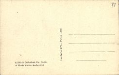 Catedral co de Albi de la POSTAL de la VENDIMIA  Ceclle el púlpito