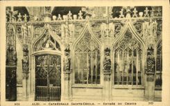 POSTAL Albi de la VENDIMIA de la catedral la entrada de Cecile Sainte del estribillo