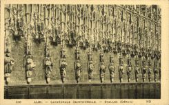 POSTAL Albi de la VENDIMIA la catedral Sainte Cecile Stalles