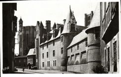 Ataque frontal principal arzobispal del paladar viejo de Albi de la POSTAL de la VENDIMIA