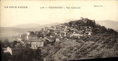 VINTAGE POSTCARD Pierrefeu View