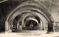 CPA Saint Gilles Du Gard Basilique abbatiale La crypte Vue d ensemble