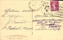 POSTAL de la VENDIMIA la cornisa D pero el castillo de Napoule y de la gama alpestre