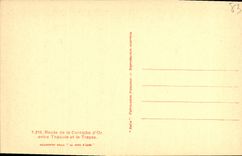 Camino de la POSTAL de la VENDIMIA del oro de la cornisa D entre Theoule y Trayas