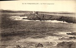VINTAGE POSTCARD Porquerolles the Small Lobster boat
