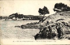 CPA Ile De Porquerolles Vue sur la Plage d Argent