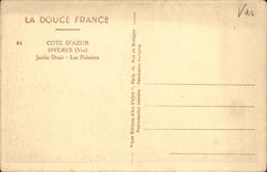 CPA Hyeres Jardin Denis Les Palmiers