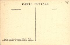 CPA Hyeres Ile de Port Cros Commune Le Manoir Chateau de Jean d Agreve et