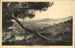 POSTAL Hyeres de la VENDIMIA una vista panoramica