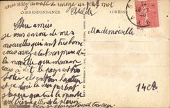 POSTAL Sanary de la VENDIMIA el puerto y el bulevar de los barcos de las palmeras