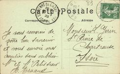 VINTAGE POSTCARD Bandol Road of Sanary Villas