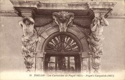 VINTAGE POSTCARD Toulon Caryatids of Puget