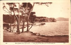 VINTAGE POSTCARD Toulon the Rocks Sainte Marguerite