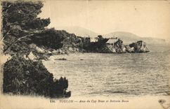 VINTAGE POSTCARD Toulon Handle of the Brown Cape and Batterier Low