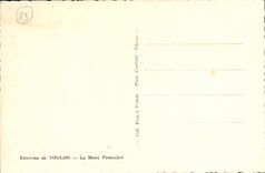 VINTAGE POSTCARD Surroundings of Toulon the Fenouillet Mount