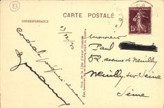 VINTAGE POSTCARD Toulon the Quay Cronstadt Boats Large coffee of the roads