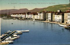 VINTAGE POSTCARD Toulon the Quay and the City