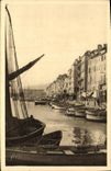 VINTAGE POSTCARD Toulon a corner of the port Boats