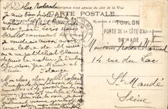 VINTAGE POSTCARD Toulon Les Bains Sainte Helene