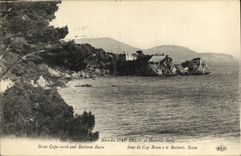 VINTAGE POSTCARD Toulon Handle of the Brown Cape and Battery Bases
