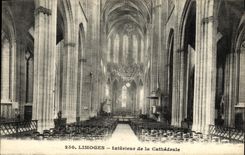 VINTAGE POSTCARD Interior Limoges of the Cathedral