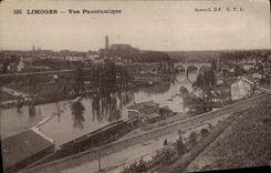 VINTAGE POSTCARD Limoges Panoramic View