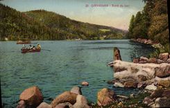 VINTAGE POSTCARD Gerardmer Edge of the Lake
