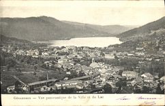 VINTAGE POSTCARD Gerardmer Panoramic View of the City and the Lake