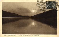 VINTAGE POSTCARD Gerardmer Sunset On the Lake