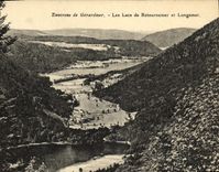 VINTAGE POSTCARD Gerardmer Lakes Retournemer and Longemer