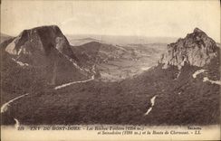 VINTAGE POSTCARD Env De Mont Gilds the Rocks Tuiliere and Sanadoire and the road of Clermont
