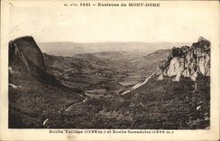 VINTAGE POSTCARD Environs of Mount Gilds Rock Tuiliere and Roche Sanadoire