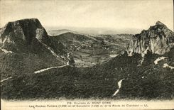 VINTAGE POSTCARD Environs of the Mount Gilds Rock Tuiliere and Sanadoire and the road of Clermont