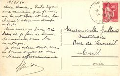 VINTAGE POSTCARD Environs of the Mount Gilds Rock Tuiliere and Sanadoire and the road of Clermont