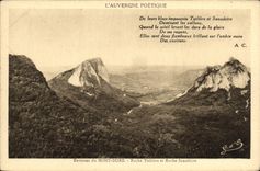 VINTAGE POSTCARD Mont Gilds Rock Tuiliere and Roche Sanadoire