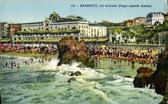 CPA Biarritz La Grande Plage Maree haute