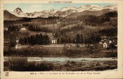 VINTAGE POSTCARD Pau Gave And the Pyrenees Seen Of the Royal Place