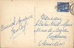 VINTAGE POSTCARD Pau Gave And the Pyrenees Seen Of the Royal Place