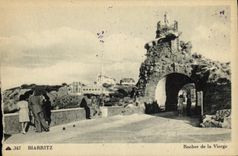 CPA Biarritz Rocher De La Vierge 