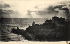 CPA Biarritz Pittoresque Coucher du Soled Sur L ocean 