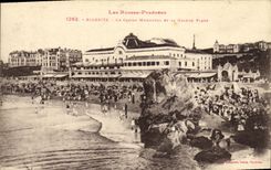 CPA Biarritz Le Casino Municipal Et la Grande Plage 