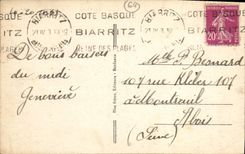 CPA Biarritz Grosse Vague A La Digue du Rocher de la Vierge 