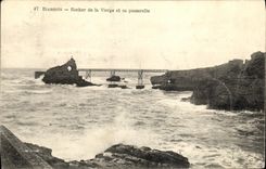 CPA Biarritz Rocher de la Vierge et Sa Passerelle