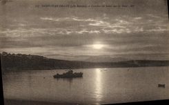 CPA St Jean De Luz Coucher De Soleil Sur La Baie