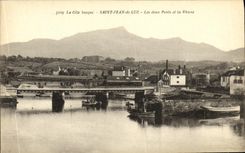 CPA Saint Jean De Luz Les Deux Ponts et la Rhune 