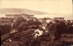 VINTAGE POSTCARD Hendaye Seen On Beach And L Eskualduna Hotel