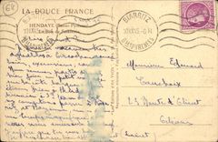 VINTAGE POSTCARD Hendaye the wood of Saskoenea